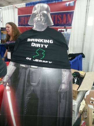 Plenty of merchandise, such as Drinking Dirty in Jersey, was on sale at the festival.