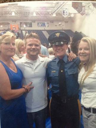 Photos provided Sandi Livingston with her three children at her daughter, Phelan's, graduation from The New Jersey Police Academy. Had her friend, Dianne Jones, not insisted on calling 911, Livingston would not have made this huge milestone in her daughter's life.