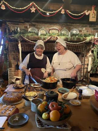 Twelfth Night Una-Lee Williams and Jane Butz headed up the cooking right on the original harth.