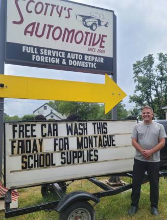 Free car wash at Scotty’s Automotive to benefit local students this Friday Scot Boyce, of Scotty’s Automotive, is offering free car washes this Friday to provide school supplies to local students.