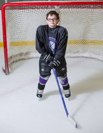 A passion to give back Six-year-old Joey has gotten many benefits from being part of the Monarchs ice hockey team.