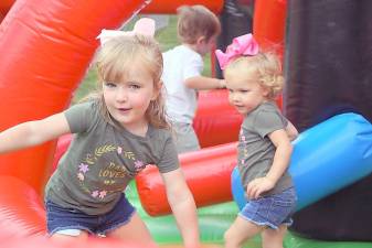 Sisters play in Mickey Park during the September 2019 Ogdensburg Day (File photo by Vera Olinski)