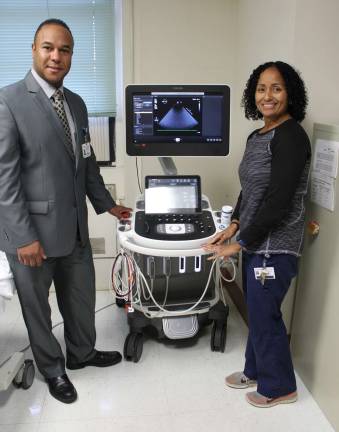 Provided photo Edgar Perez, MBA, RRT, Director of Respiratory Services, and Brigida Hershberger, Lead Echo Cardiac Sonographer at St. Anthony Community Hospital in Warwick. The hospital's Diagnostic Cardiac Services recently earned echocardiography reaccreditation.
