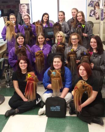All levels of cosmetology students had the opportunity to participate in a hair extension class hosted by Academy Pro Hair. Students gained a certification and hands on training for various methods of hair extension techniques and placement.