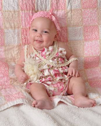 Photo, Kim Feely of Hamburg Emma Leigh, 6 months old. &quot;Cute as a button.&quot;