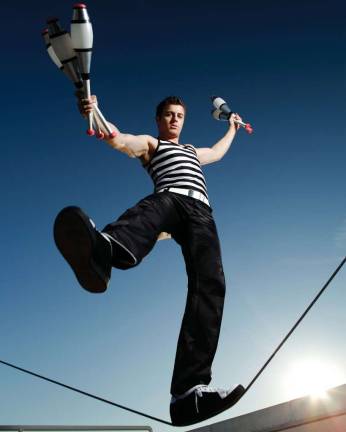 Michael Dubois’ Solo Circus act comes to town Photo credit Roy Cohen Michael DuBois.