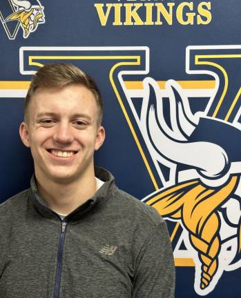 Vikings beat Lenape Valley, 65-30 Senior Zack Mountain broke the indoor track school record in the 300m.
