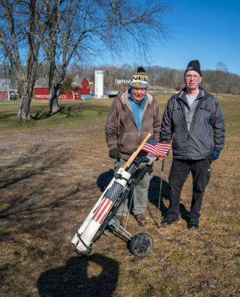 Ken Pelka and Jack McKoy take part in the Chili Open Golf Classic.