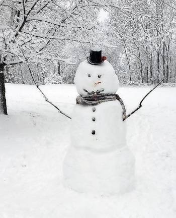 Vernon. Residents at Great Gorge Condos in Vernon Township built a snowman during the winter storm on Sunday and Monday.