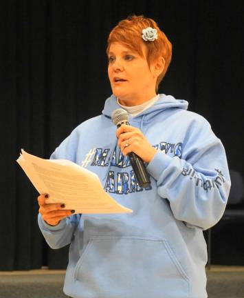 Glen Meadow students hear anti-bullying message PHOTOS BY Dianne Grossman of Mallory's Army speaks at Glen Meadow Middle School.