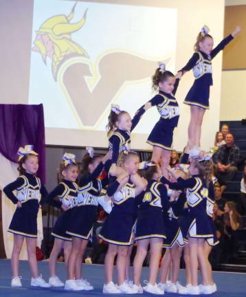 The Vernon Youth Cheer Ponies perform.