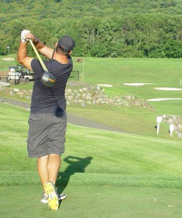 Ron Mack demonstrates the form that delivered his 4th Long Drive Championship