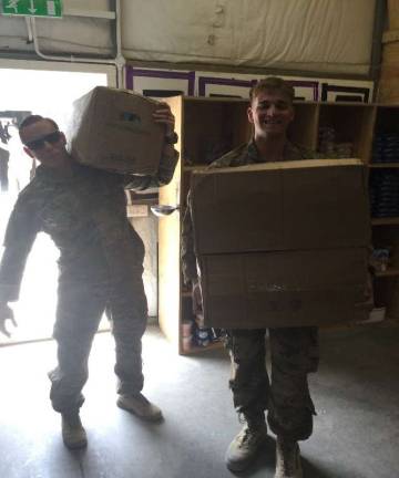 Organization sends supplies to troops