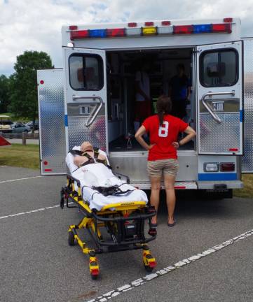 Wantage EMTs and fire department were on hand to let residents explore their vehicles.