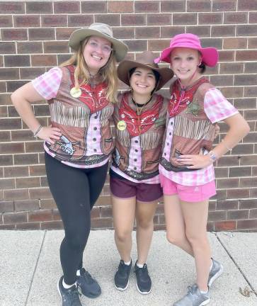 ‘Oh when the band begins to play’ Kittatinny Regional High School’s three Drum Majors (Photo provided)