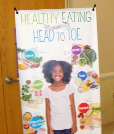 Learning about health Healthy eating and nutritious snacks were available for young and not so young