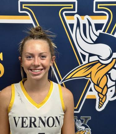 Girls volleyball team beats High Point Junior Chloe DeBonta has been anchoring the defense for the Vernon Township High School field hockey team this year. (Photo provided)