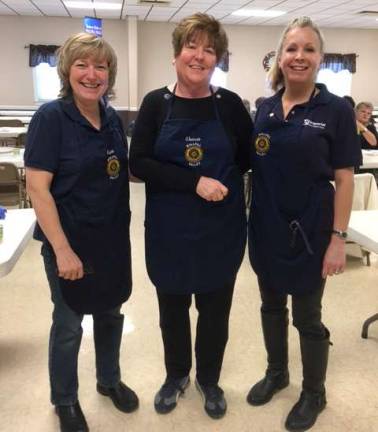 Wallkill Valley Rotary Club hosted its senior breakfast on May 9. Seniors were treated to a complementary full pancake breakfast. Pictured are President Karen McDougal, President Elect Sharon Walsh and our newest member, Stacey Springer.