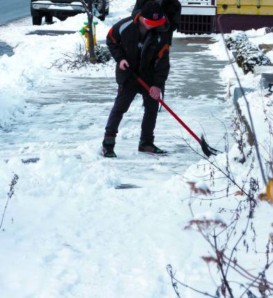 Snow storms create salt shortages Stock image