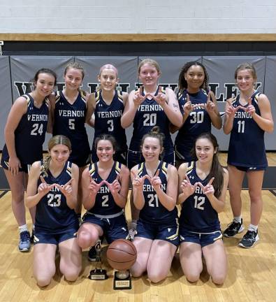 The Vernon Township High School girls basketball team won the Ranger Holiday Tournament, hosted by Wallkill Valley. The Vikings went 3-0, beating Newton in the finals, 43-22. Senior Jonnah Castillo was named tournament MVP.