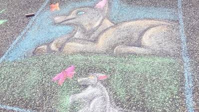 Sidewalk art at a previous festival (Vernon Chamber of Commerce)