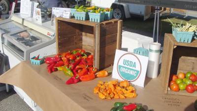 The Farm at Glenwood Mountain displayed their colorful, delicious peppers. According to Mayor Harry Shortway, the final farmers market for the season will be on the third Saturday of October