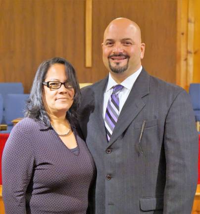 New pastor of Christ Community Church Michael Rojas, right, is shown with his wife, Jackie.&quot;
