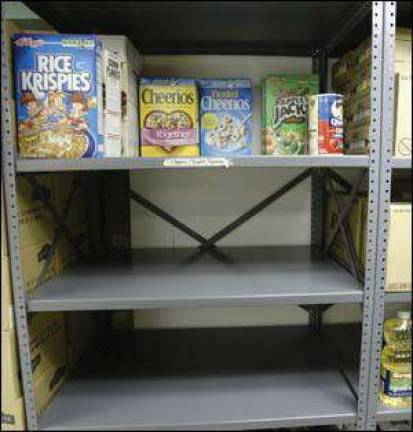 It's time to restock the food pantry shelves It's time to restock the food pantry shelves