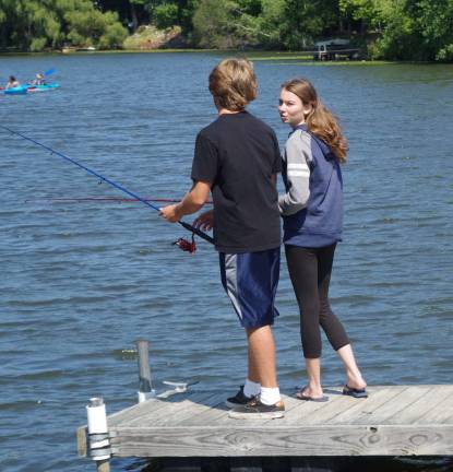 Fishing from the boat dock was also popular.