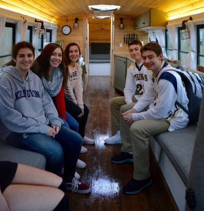Vernon students visit 'magic bus'