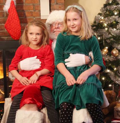 Clara and Lillian Docherty of Lafayette came to visit Santa at the Lusscroft Farms State Park Christmas Open House.