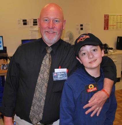 Tom O'Brien (Assistant Store Manager) and son Thomas from Glenwood.