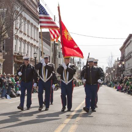 Newton goes green Sussex County Marine Corp League Detachment 747 leads the 2014 St. Patricks Day Parade.