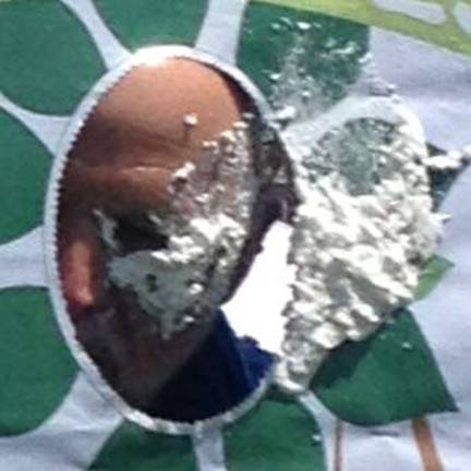 Inaugural Sussex County Day celebrates the area Frankford Township Mayor Gary Larson volunteered to be a target for pie throwing.