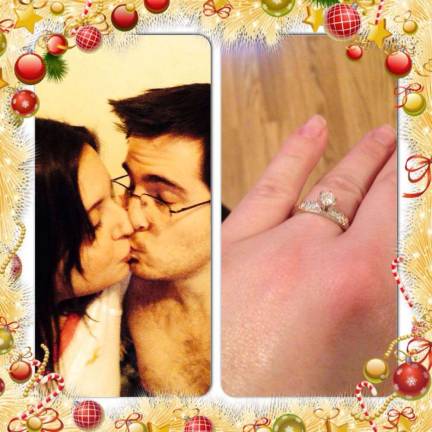 Love is in the air Stefanie Rivera of Sussex, N.J. "Sealed our love with a ring."