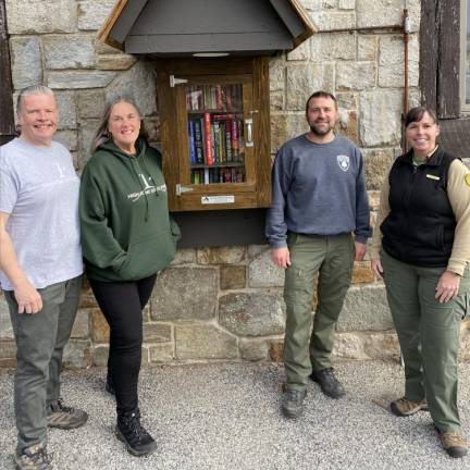 Rob Oleksy-Friends President, April Oleksy-Little Library Steward &amp; Friends Volunteer - Jason Jones-Parks Maintenance Specialist &amp; Rebecca Fitzgerald-Park Superintendent