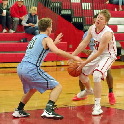 High Point's Ryan Scymanski handles the ball in the third period.