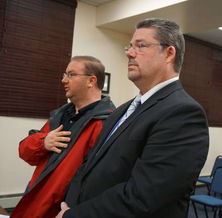 High Point Regional High School of Education President Kyle Vealey, left, says the council should come to the Board of Education meetings with questions.