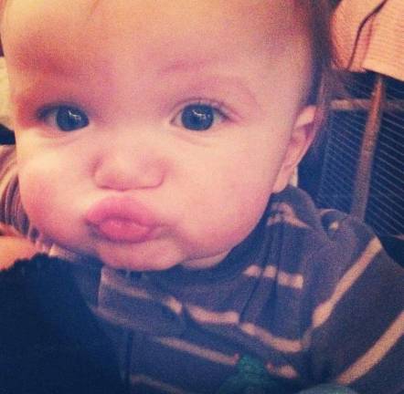 Photo, Tonia Dooner of Sussex &quot;Kissy face.&quot; Daniel who just turned 1 years old.