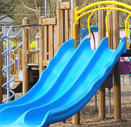 A slide at Byram’s C.O. Johnson Park (Photo by Vera Olinski)