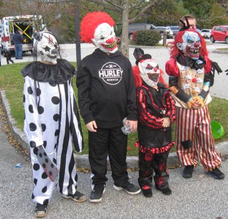Halloween has Celtic history Oh no! A group of scary clowns.