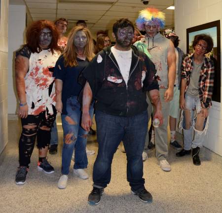 Mike Tlatelpa (center), who is going to college for special effects makeup, created a crew of undead that will not soon be forgotten, especially in nightmares.