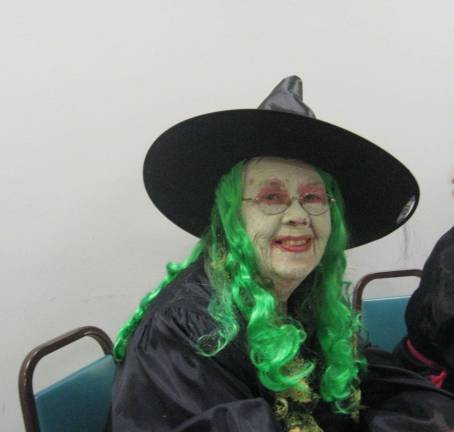 Under the make-up and scary costume was Mary Ruane.