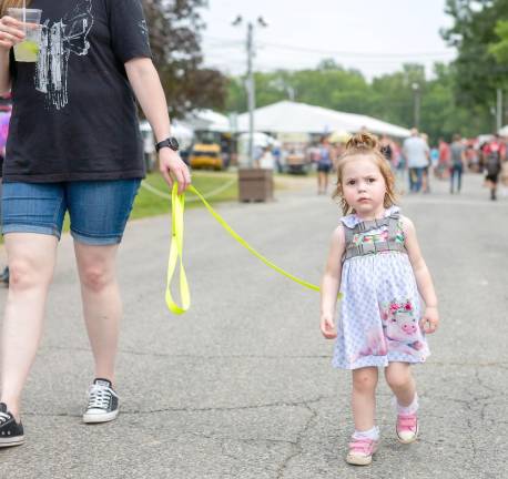 The fairest of the fair Ottilia, 2, of Dingmans Ferry explores the NJ State Fair with mom Madeline (Photo by Sammi Finch)