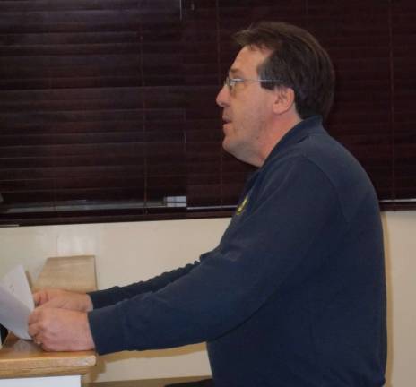 Sussex Borough approves funds for dog census Photo by Vera Olinsky Animal Control Office Tom Maellaro reports to the Sussex Borough council at a recent meeting.