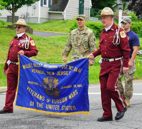 Wallkill VFW Post #8441 marches in the parade.