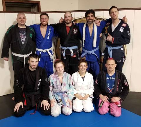 Hard work pays off for martial artists Back Row, from left: Kevin Johnson, Max Pagerie, Brian Roth, Greg Frey, Ken Powell; Front Row (L to R): Instructor Jim Fitzpatrick, Brooke Fahey, Jeany Lally, Professor Sean Santella