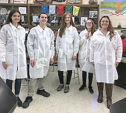 From left, Charlie Gieger, Laura Landon, Wesley Sanders, Vjosa Ukella, and Brianna VanOrden.