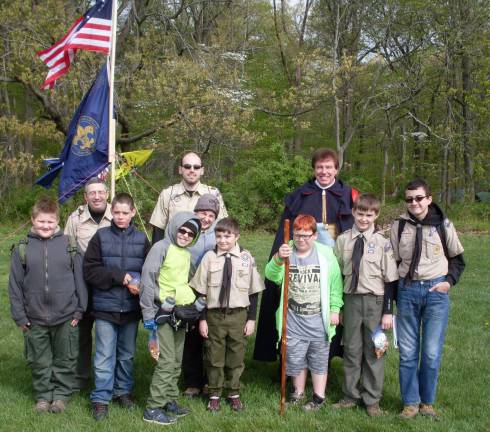Troop 187 of Hardyston completed a 7 mile hike at Washington's Crossing in Titusville NJ.