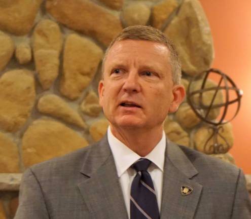 Vernon Coalition recognizes founders Sussex County Prosecutor Francis A. Koch addresses the Vernon Coalition attendees.